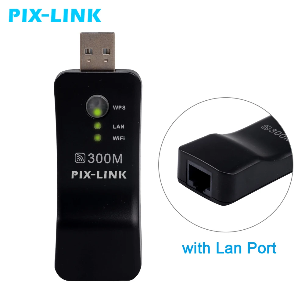 Pixlink 300Mpbs Brezžičnega Usmerjevalnika WiFi Extender Network Adapter Univerzalni HDTV priključek RJ45 Vmesnik AP USB WPS za Smart TV