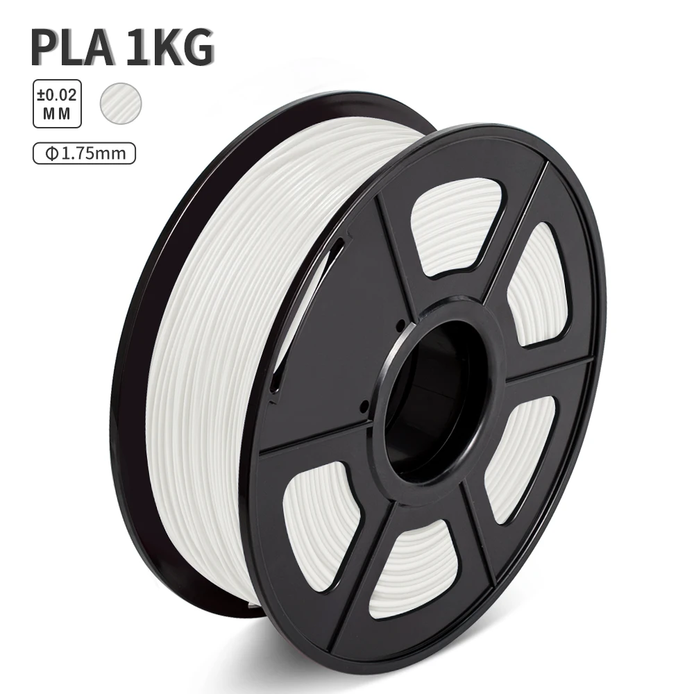 PLA Nitke 1 kg Bele 1.75 mm Toleranca 0.02 mm FDM 3D Tiskanje in Pero Materiala 2.2 KG, Brez Oblačka, Okolju prijazen Filamentov