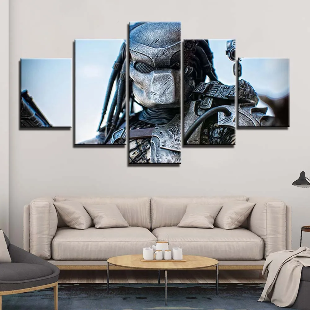 Plakat Sodobne 5 Kos Alien vs. Predator Slike Wall Art Platno Slikarstvo Plakatov in Fotografij Stenske Slike Za dnevno Sobo