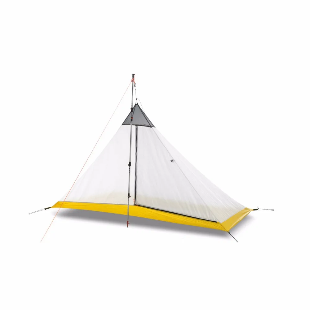 PLAMEN JE CREED Ultralahkih 1-2 Osebi silikonski premaz notranji šotor poletje na prostem 3 sezonah kampiranje šotor Rodless Piramida Velik Šotor