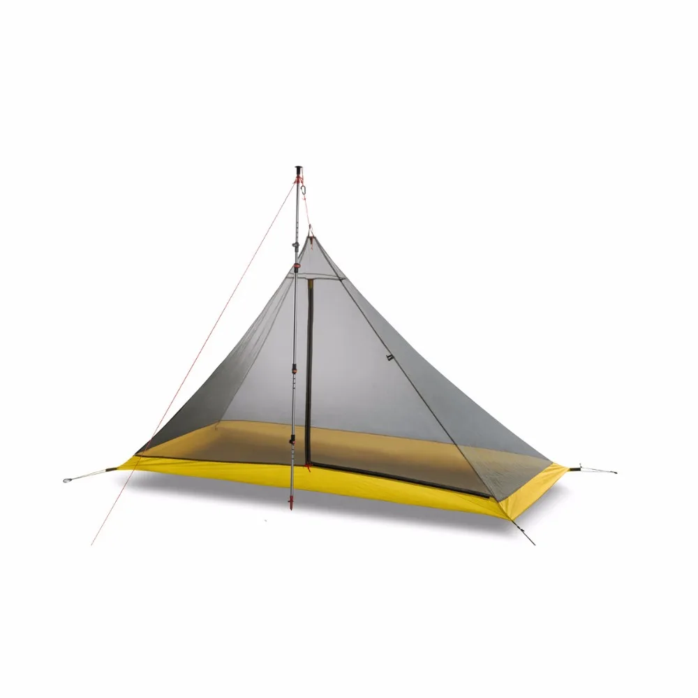 PLAMEN JE CREED Ultralahkih 1-2 Osebi silikonski premaz notranji šotor poletje na prostem 3 sezonah kampiranje šotor Rodless Piramida Velik Šotor