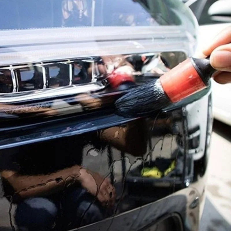 Plastično okroglo krtačo frizerski podrobnosti krtačo vrzel piling avto čiščenje krtačo avto krtačo 5 kompleti avto dodatki notranjost