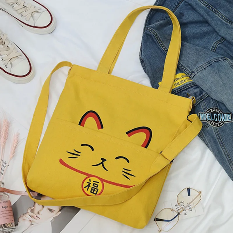 Platno fortune mačka torbici Natsume Yuujinchou paket japonski visoke zmogljivosti in študenti ramenski messenger bag torbica