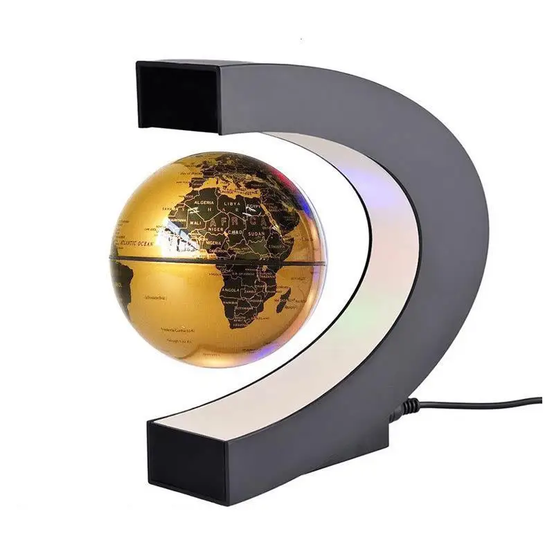 Plavajoče Magnetnega Lebdenja Svetu LED Zemljevid Sveta Elektronski Antigravity Lučka Novost Žogo Svetlobe Doma, Okras, Darila za Rojstni dan