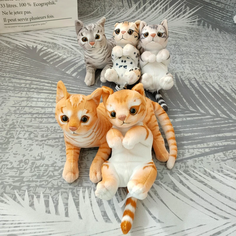 Plišastih igrač polnjene lutka simulacije žival mačka oranžni mucek baby spanjem zgodba prijatelja Božično darilo darilo za rojstni dan 1pc