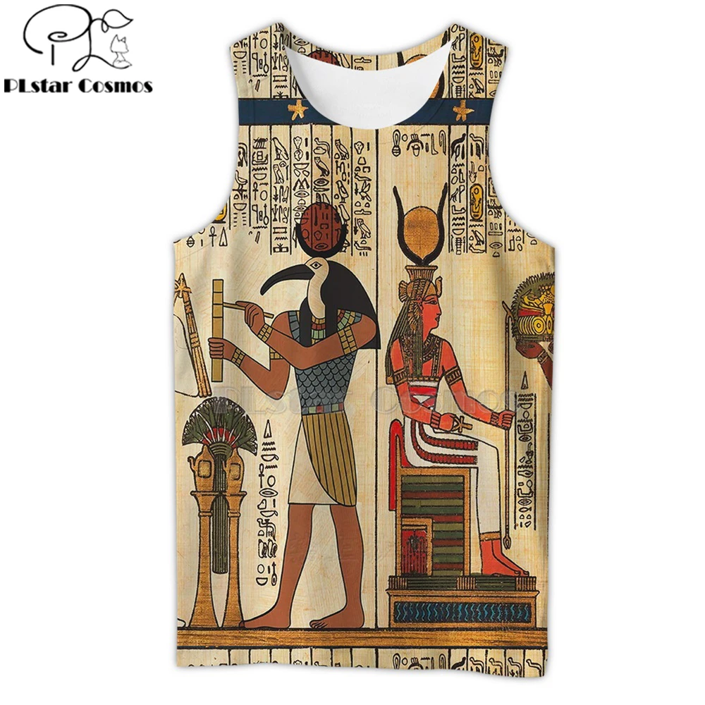 PLstar Kozmos Horus Egiptovski Bog Oči v Egiptu Faraon Anubis obraz Simbol 3DPrint Unisex Poletje Telovnik/Tank Zgornji del Moški Ženske-1