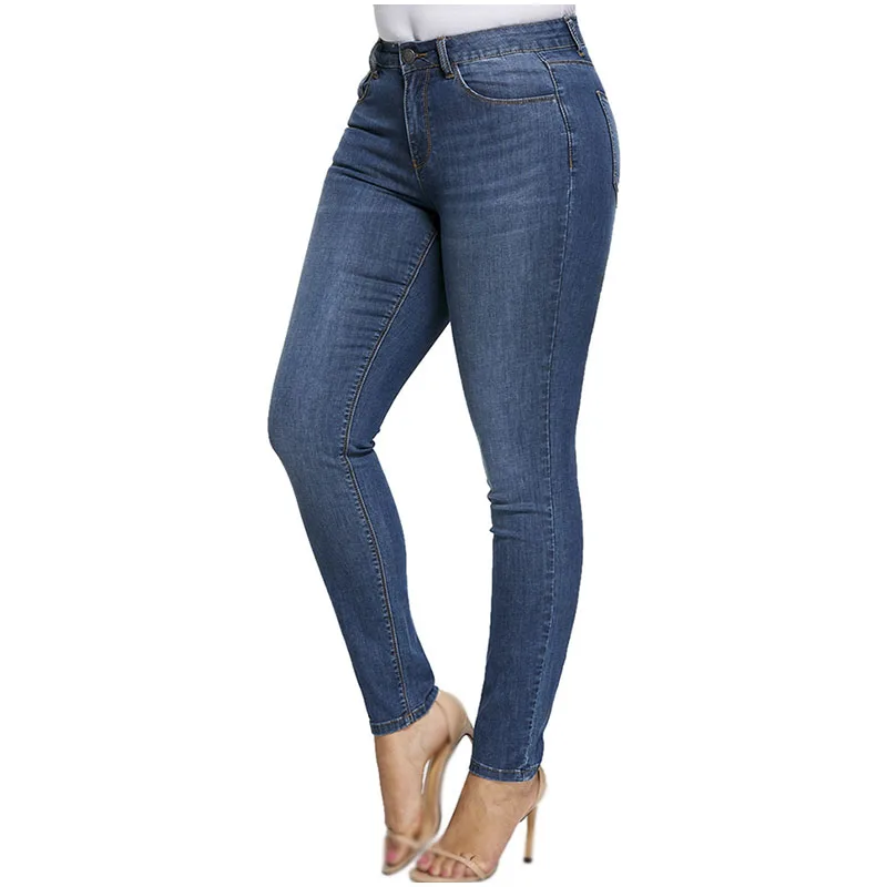 Plus Velikost Lase Pranje Žep Stretch Skinny Jeans Velike 5XL Visoko Pasu Zadrgo Letenje Hlače Ženske Priložnostne Traper Hlače Mama Jean