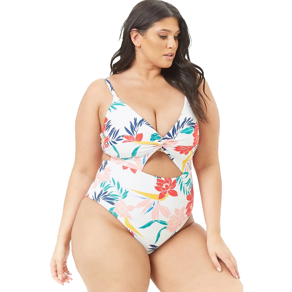 Plus Velikost Ženske Kopalke 2019 Seksi Bikini Tesen En Kos Kopalke, izrežemo Plavanje Obleko Veliko Skodelico Plaža Obrabe, XL-4XL Monokini