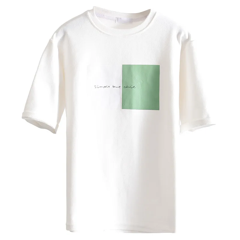 Plus Velikost Ženske Vrh Bombaž Majica Ustvarjalne Ženske T-shirt Grafični Kvadratnih Pismo Smešno Tiskanja Harajuku T Shirt Poletje Black Vrhovi
