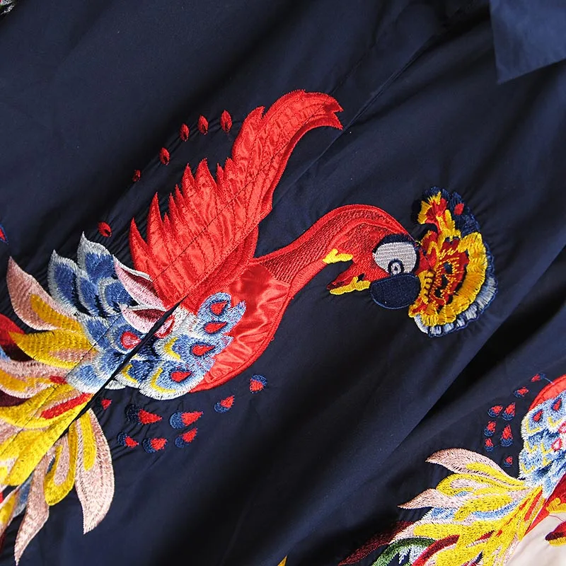 Pluz Velikost Moda za Ženske Srajce tričetrtinske Rokave Bombaž Divje Priložnostne Ženske Bluze in Vrhovi Kitajski Slog River Vezene