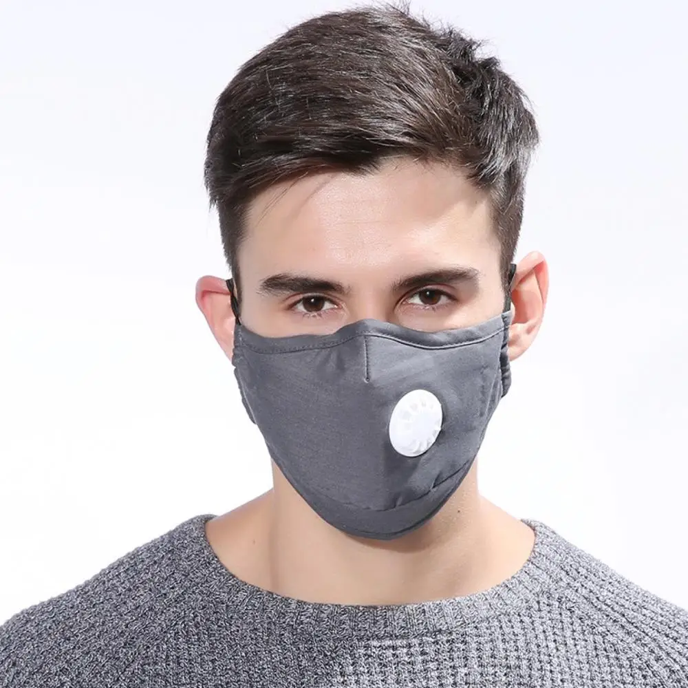 PM2.5 Anti-Masko za prah Reusabl Usta Masko z 2pcs oglje Filter Z dihanjem ventil za Moške, Ženske Maske