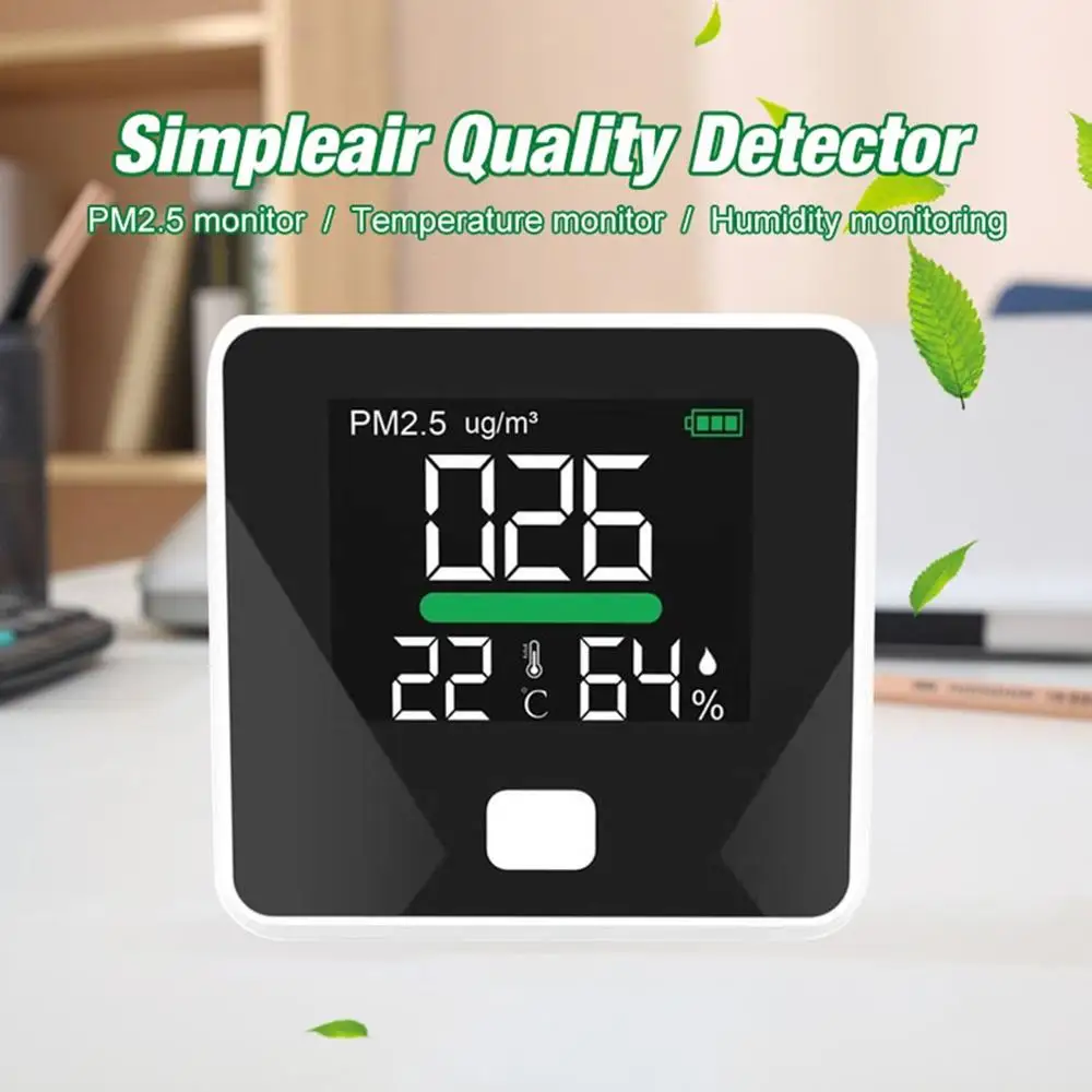PM2.5 Detektor Kakovosti Zraka Detektor Temperature in Vlažnosti Meter Plina Monitor LCD Zaslon Prah Termometer Multi-Funkcijo Orodje