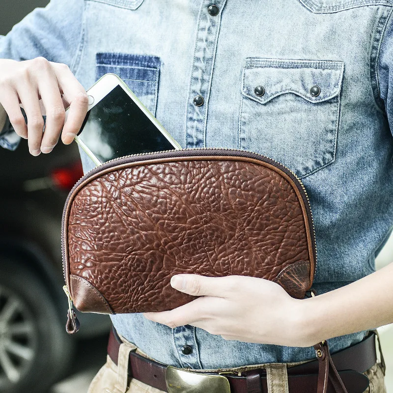PNDME letnik luksuzni pravega usnja za moške sklopka vrečko moda priložnostne visoko kakovost naravnega pravi cowhide mladine telefon tablični denarnice