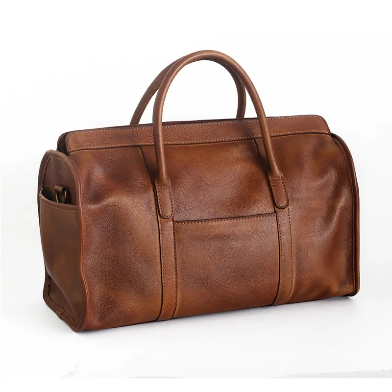 PNDME letnik ročno pravega usnja potovalna torba preprost cowhide usnje, usnjeni torbici prtljage vrečko ramenski crossbody vrečke duffle vrečko