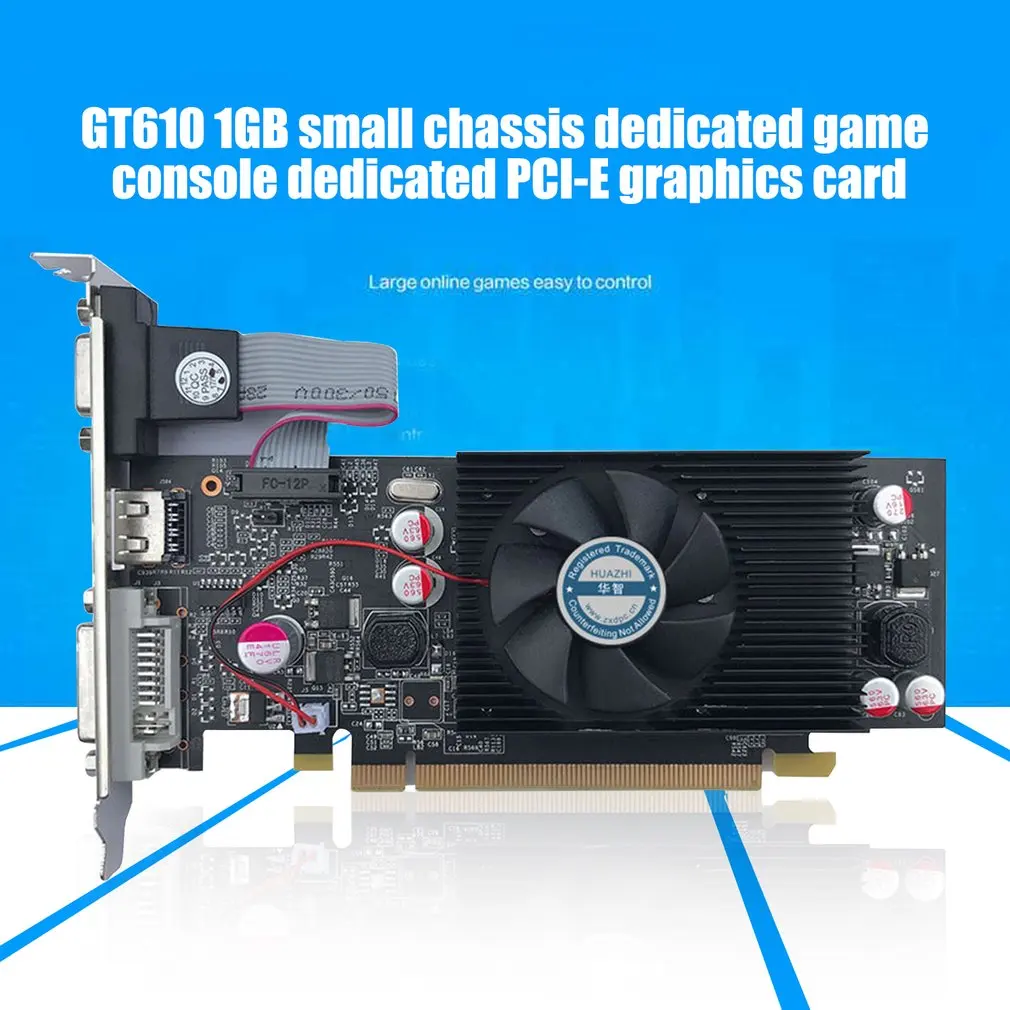 PNY NVIDIA Geforce VCGGT610 XPB 1GB DDR3 SDRAM PCI Express 2.0 Video Card Video & TV Sprejemnik Kartice 0.31 kg (0.68 lb.) Kos