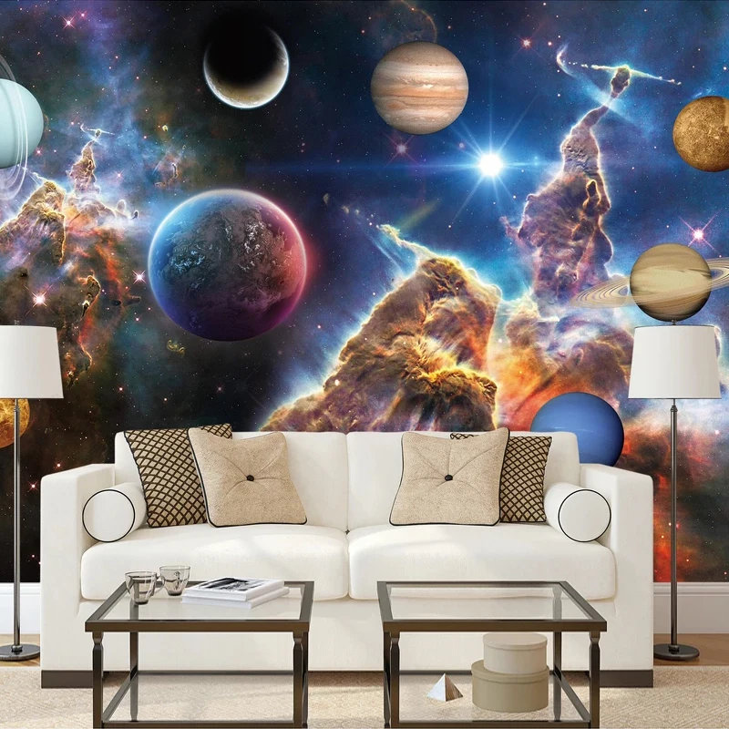 Po meri 3D Čudovito Vesolje Galaxy Zvezdnato Nebo Velika Zidana Restavracija Spalnica, Dnevna Soba Plakat Sliko za Ozadje Stensko Slikarstvo