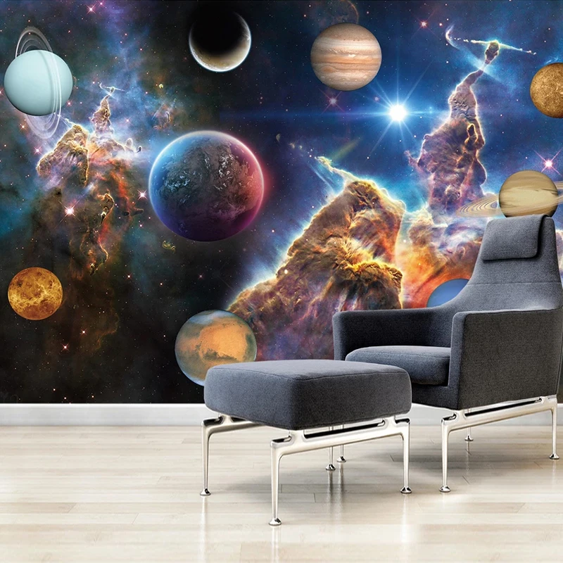 Po meri 3D Čudovito Vesolje Galaxy Zvezdnato Nebo Velika Zidana Restavracija Spalnica, Dnevna Soba Plakat Sliko za Ozadje Stensko Slikarstvo