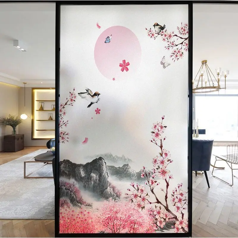 Po meri Kitajski slog kopalnica zasebnosti okno nalepke, spalnica, balkon, motnega, dekoracijo samolepilni film stekla