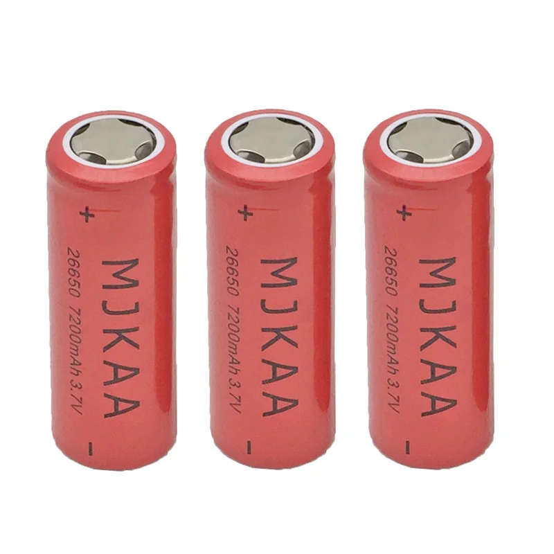Poceni AJQQ 4PCs Visoka Zmogljivost 26650 7200mAh 3,7 v Visoko zmogljivimi 50 Polnilna Baterija