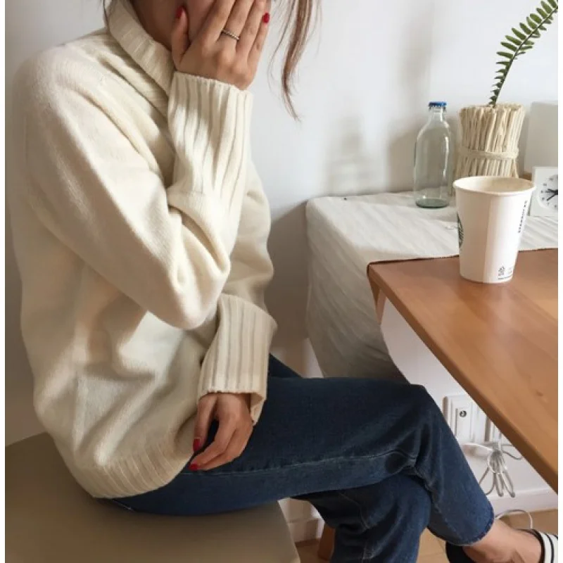 Podjetje ponuja na podlagi barve spot Južna Koreja riž beli v notranjosti sprejme visok ovratnik runo puloverji ljubezen zapri oči