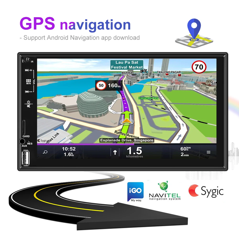 Podofo 2 Din avtoradio Android 10.0 Avto GPS Navigacija 2din Avtomobilski Stereo sistem Za VW Toyota, Nissan Ford Corolla BMW Golf Polo Autoradio
