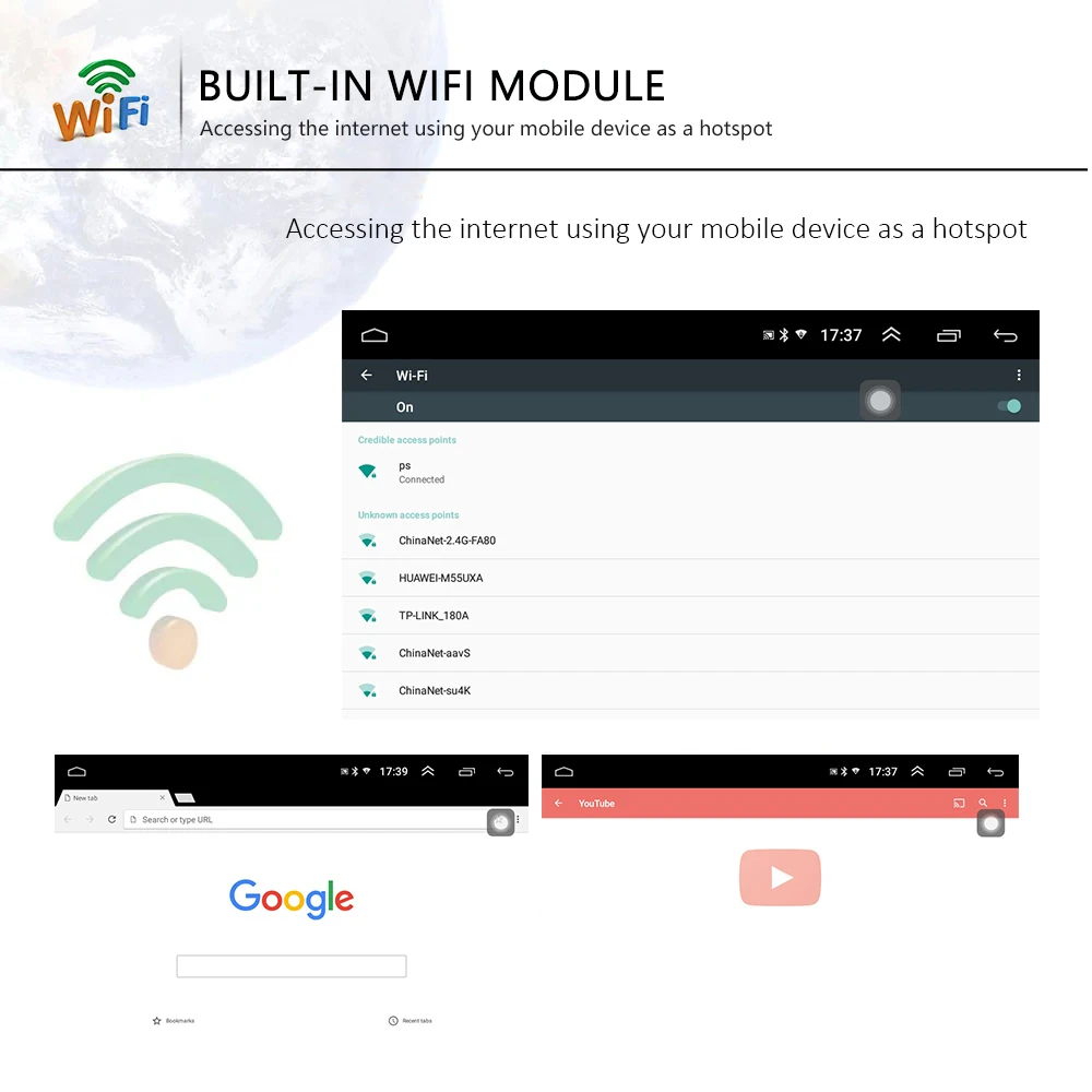 Podofo Android 8.1 2 Din Avto Multimedijski predvajalnik, GPS, WIFI Autoradio 7