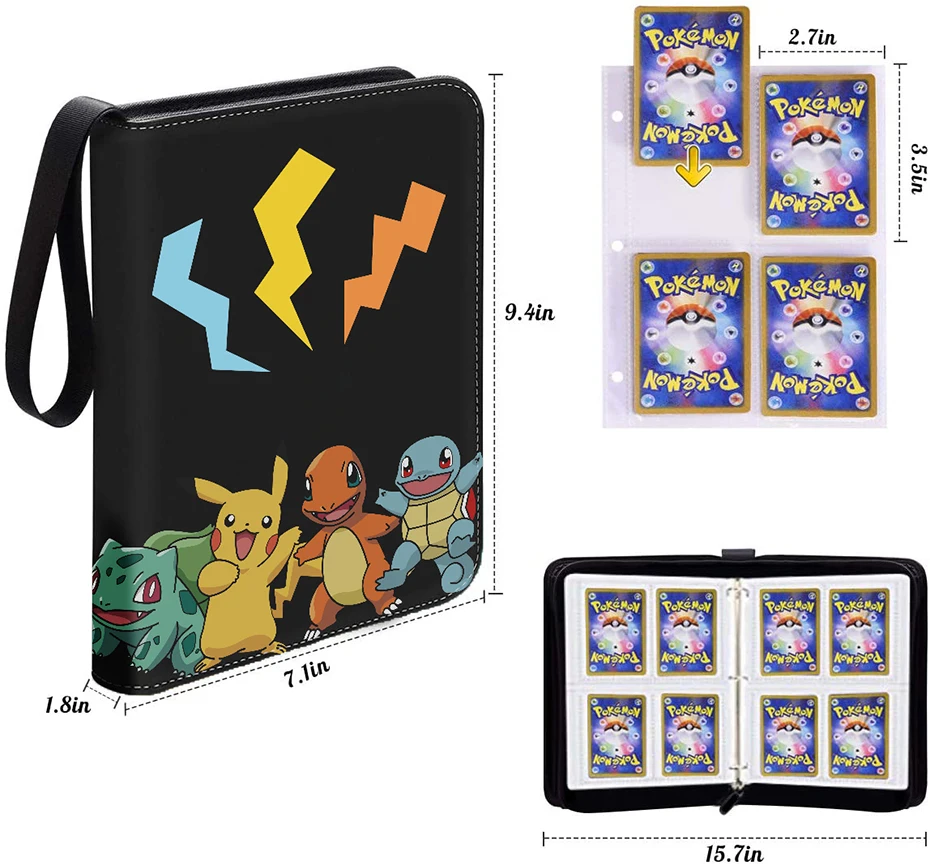 Pokemon Karte 200-400pcs Imetnik Album Igrače za Otroke Zbirka Album Knjiga Igranje Trading Card Game Pokemon Iti