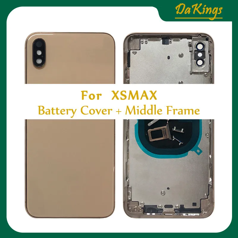 Pokrov baterije Za iPhone X XS XSMAX Nazaj Stanovanj Zadnji Pokrovček + Srednji Ohišje Okvir + držalo za kartico SIM + Strani Ključnih Delov Montaže