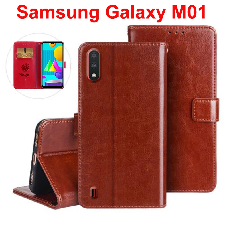 Pokrovček Za Samsung Galaxy M01 Primeru PU Usnje Denarnice Stojalo Capa Za Samsung M01 SM-M015F Telefon Pokrov Zaščitni Lupini Vrečko