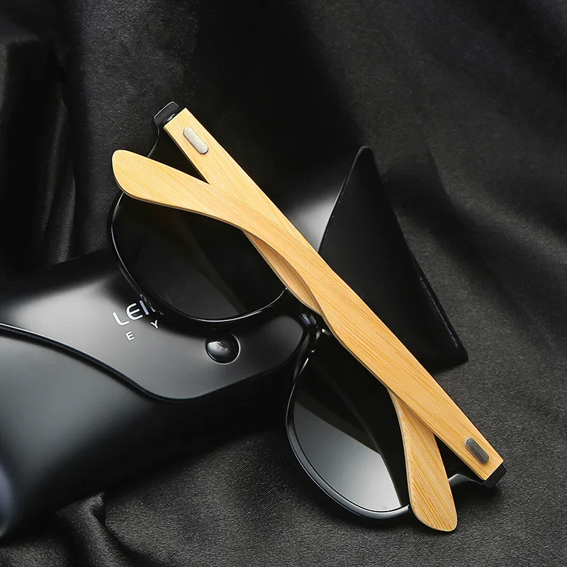 Polarizirana Bambusa sončna Očala Moških Lesena očala za Sonce Ženske blagovne Znamke Original Lesa Očala Oculos de sol masculino BM28 + PRIMERU