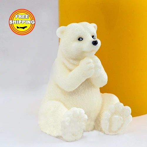 Polarni Medved, ki Bi Želeli Plesni, Hrana Razred Plesni Silikonsko Plesni Kalup za Milo Plesni Živali Plesni Silikonski Sveča Plesni silikagel
