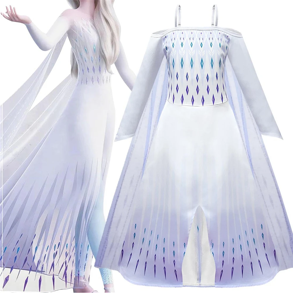 Poletje 2020 Modno Dekleta Elsa Princesa Obleko Otroci Sneg Kraljica Anna Eleganten Stranka Trak Zanko Obleko Otroci Dekliška Oblačila Vestido