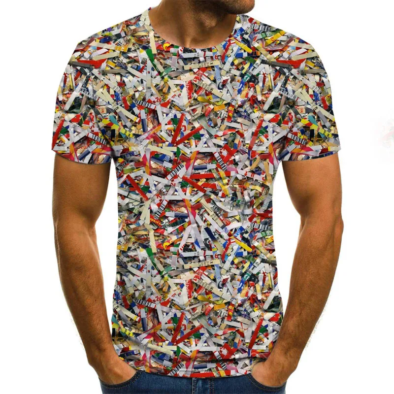 Poletje 3D Tiskanje moška T-Shirt Priložnostne Kratek Rokav O-Vratu moška T-Shirt Moda Galaxy Zvezda Tiskanja 3D T-Shirt Vrh