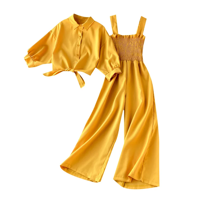 Poletje Dva Kosa Postavlja Nove 2020 Moda Za Ženske Plaža Obleko Špageti Trak Hlače Playsuit In Bluzo Obleke Ženska Športna Oblačila