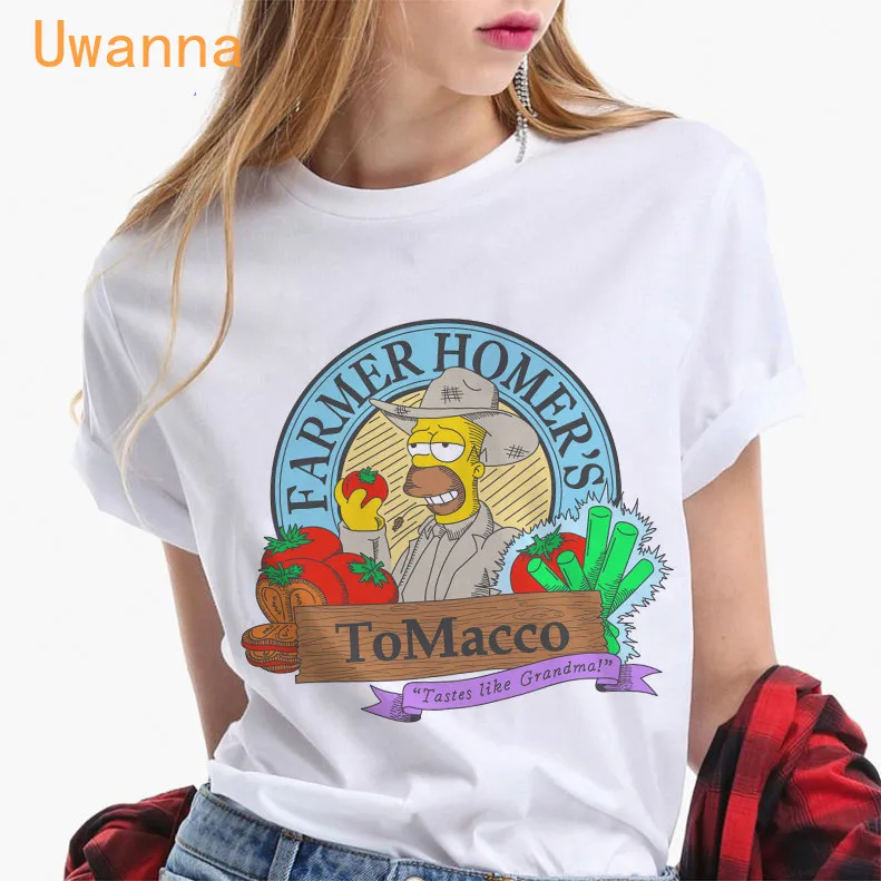 Poletje Moda Simpson Družino Ženske tshirt 2020 Novo Grafično Tees Lady Priložnostne Harajuku T-majice Hipster Ulične Tee Vrhovi