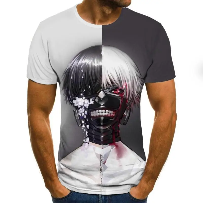 Poletje Modni T-shirt za Moške, Ženske Majica 3D Tiskanja Kratek Rokav Hip Hop Vrh O-Vratu Modni Pulover
