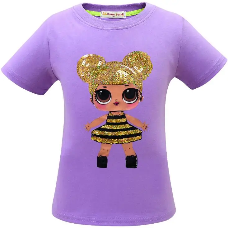 Poletje nove T-shirt baby dekle L. O. L modna oblačila otrok kratek rokav priložnostne L. O. L t majica bombaž Otroci Vrhovi Tees