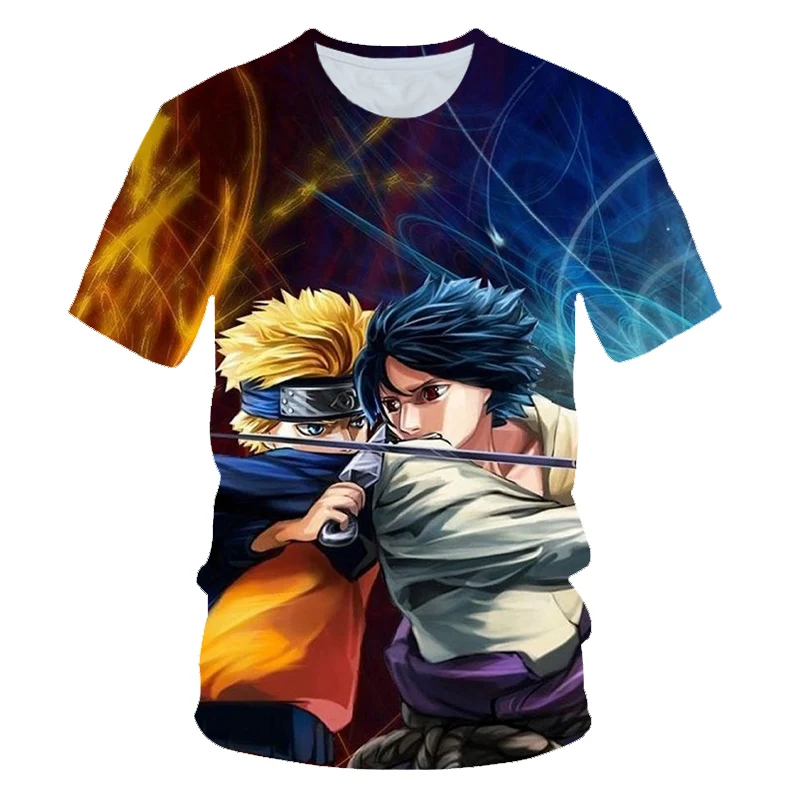 Poletje za Otroke Naruto Sasuke Tiskanje Majice s kratkimi rokavi Dekleta Tshirt Fantje Oblačila Risanka Tiskanja Vrhovi T-shirt Otroci Oblačila Dekleta Vrhovi