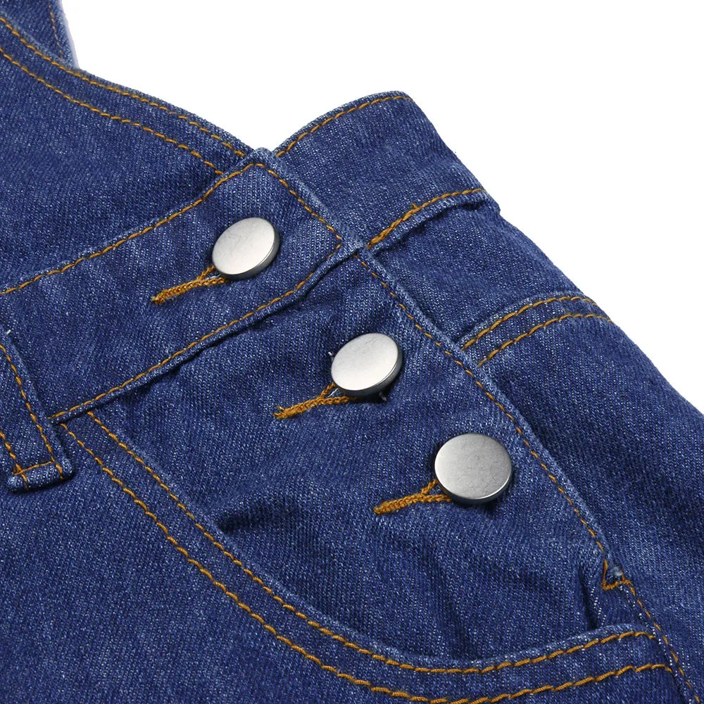Poletna osvežitev dobro videti žensk trak hlače svoboden traper hlače z oprsnikom hlače kombinezon denim jeans hlače jumpsuit shein 40*