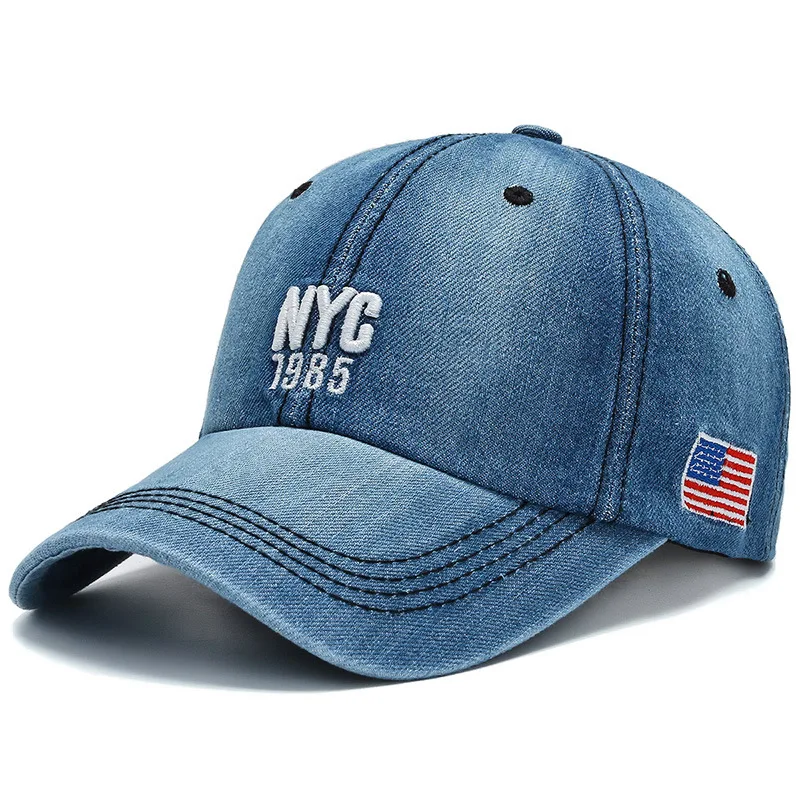 Poletne moške baseball skp hip-hop vrnitev žoge modni klobuk športnih nastavljiv kape sonce klobuki NYC vezenje kavboj oprati kape gorras