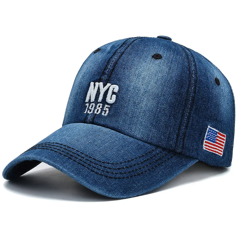 Poletne moške baseball skp hip-hop vrnitev žoge modni klobuk športnih nastavljiv kape sonce klobuki NYC vezenje kavboj oprati kape gorras