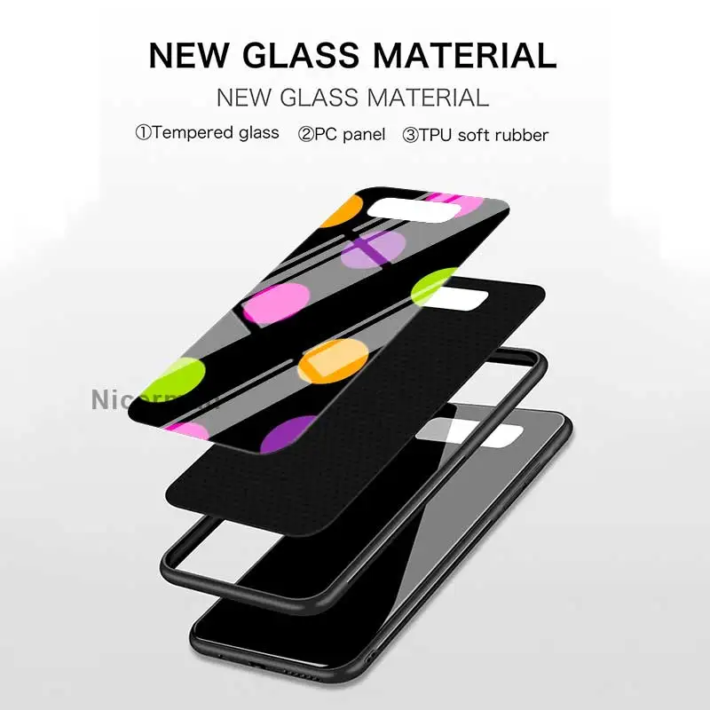 Polka Pike Primerih Za Samsung Galaxy S20 Ultra S10 5G S10e S8 S9 Opomba 10 8 9 Plus, Kaljeno Steklo Telefon Coque