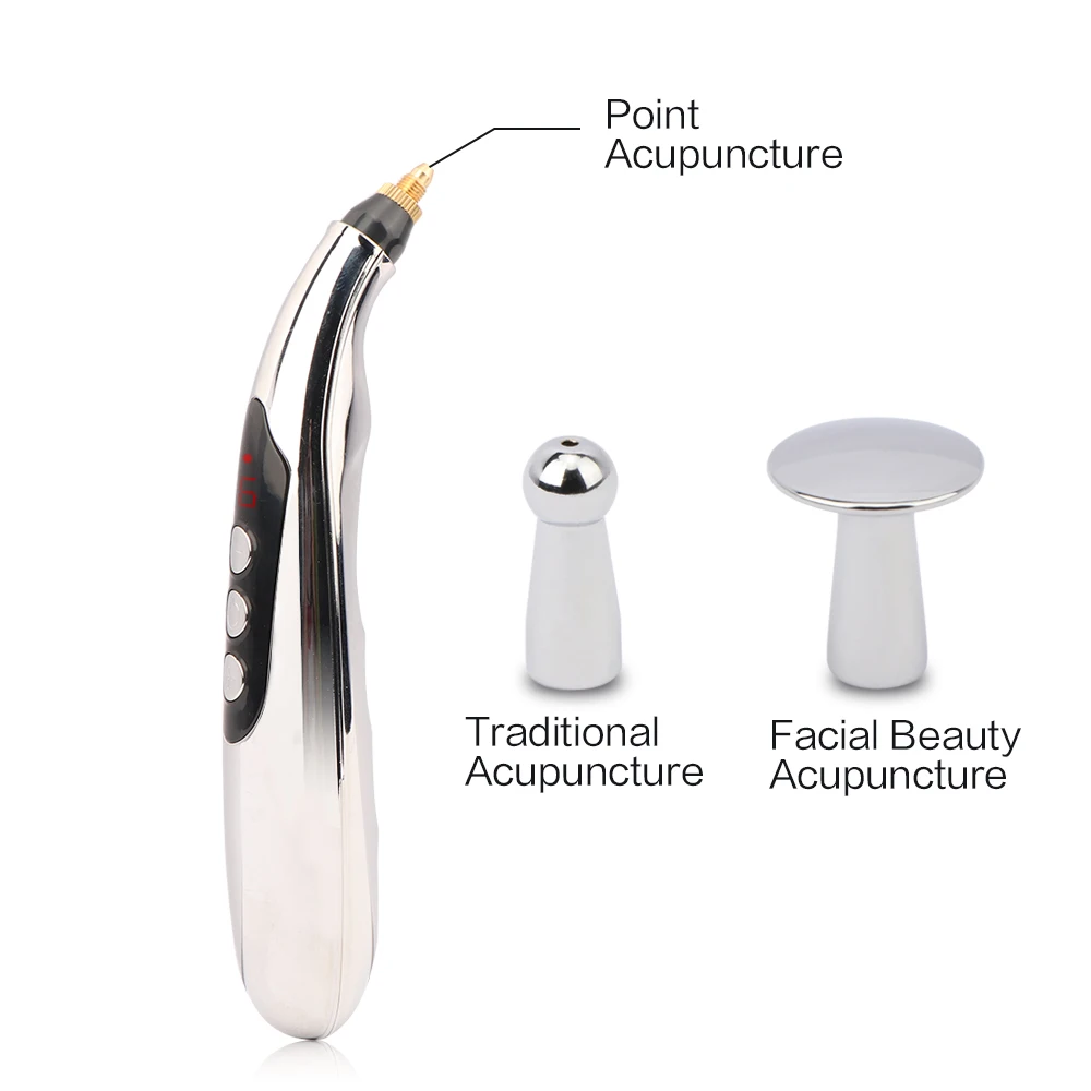 Polnilna Akupunktura Pero Bolečine Orodja Elektronske Meridian Energy Pero s 3 Masaža Glavo Laser Terapija Massager Lajšanje Bolečine