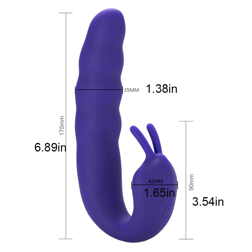 Polnilna Belušno Dvojno Stimulator Vibrator z Žogo Vozni G Spot Masaža Seks Orodje za Žensko Zajec Klitoris Igrače za Ženske