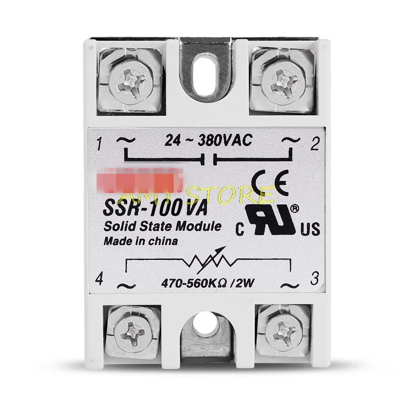 Polprevodniški Rele Modul SSR-100VA 100A za Temprature nadzor potenciometer 24-380VAC Izhod