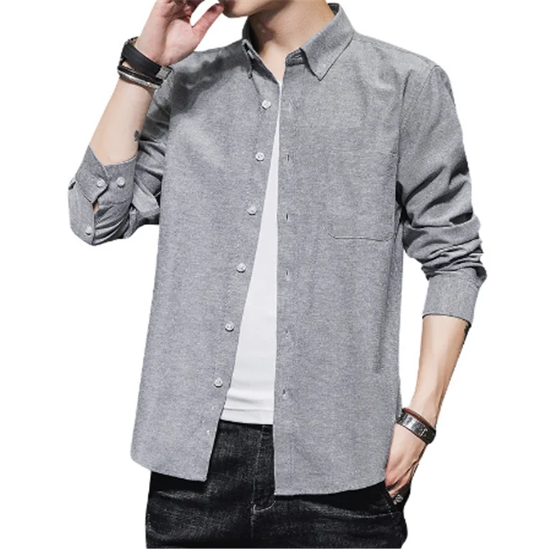Pomlad Jesen Moški Majica Dolg Rokav Priložnostne Korejski Oblačila Blusas Bluzo Camisa Koszule Hemd Vestidos Casuales Oblačila 2020