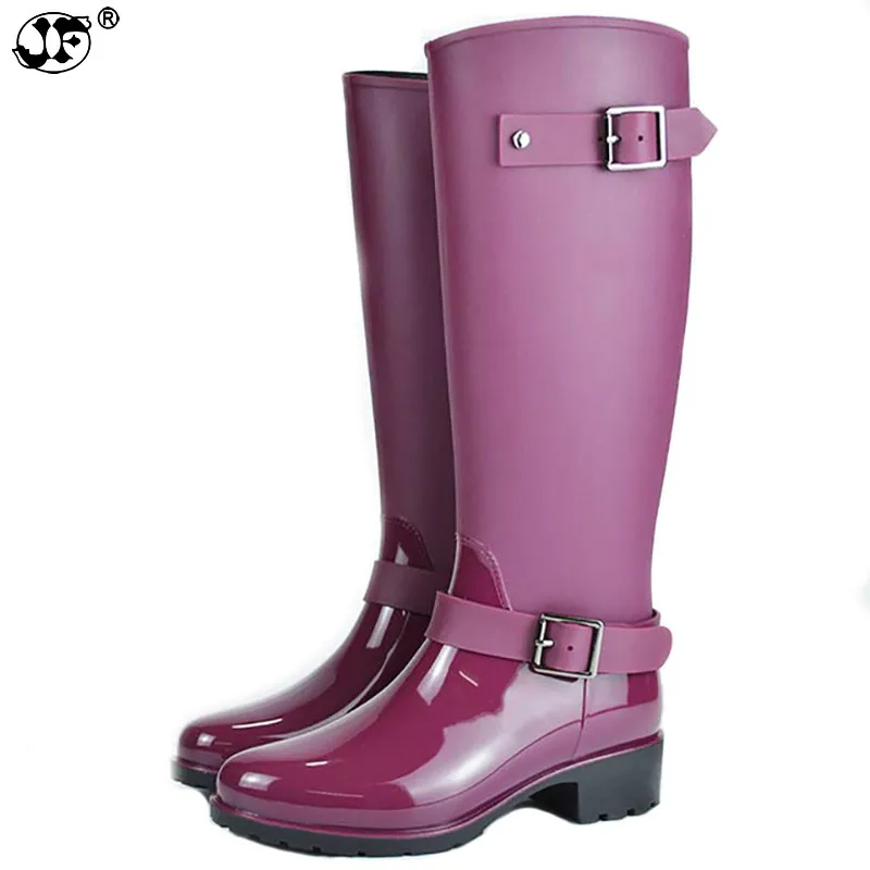 Pomlad zimski čevlji, blagovno znamko, design, sredi tele škornje študent zip dež čevlji preppy čevlji ženska sponke gume rainboots 786