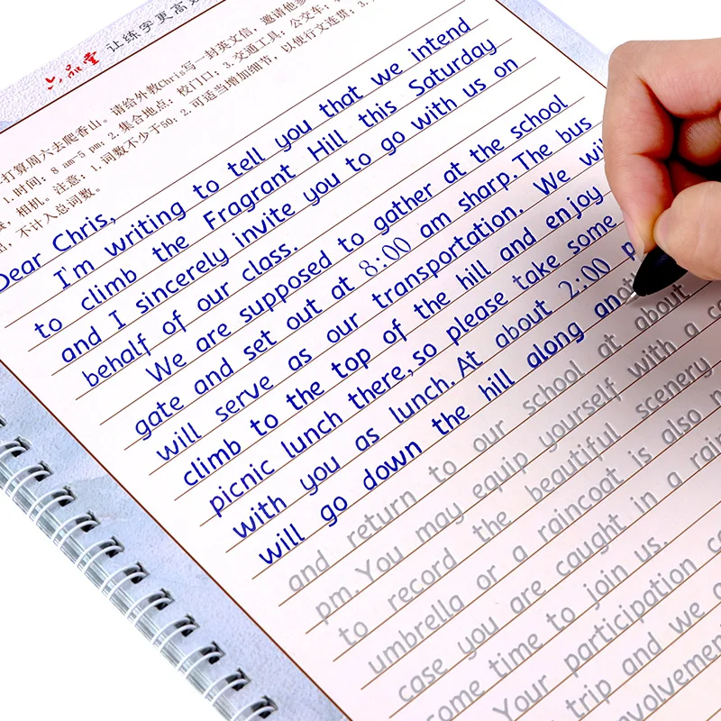 Ponovite Pero Pisanja Hengshui Pisanje angleščina Kaligrafija Pisanja za Odrasle Otroke Vaje Kaligrafija Praksa Knjige Libros