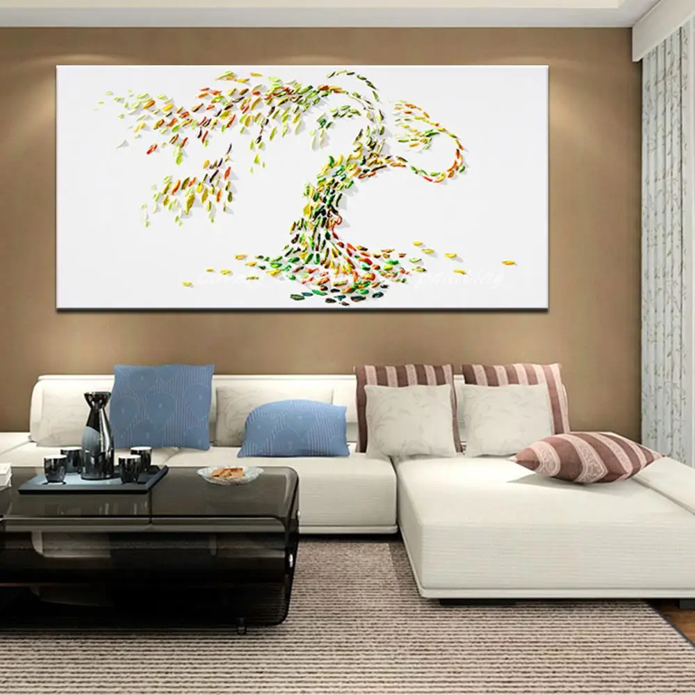 Pop Art Ročno Poslikane Sodobno Abstraktno Življenje Drevo Oljna Slika Na Platnu Wall Art Slik, Dnevna Soba Dekoracijo Doma Brez Okvirja