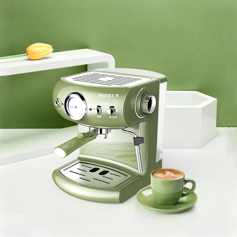 Popolnoma polavtomatski aparat za Kavo Retro Slogu Espresso Tip Črpalke Gospodinjskih in Gospodarskih Pare Vrsta Mlečne Pene Močno Pare